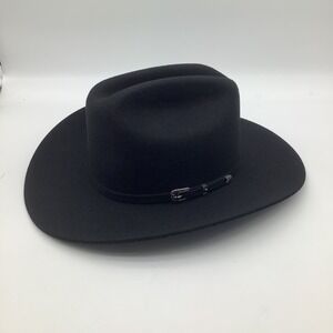 Cuernos Chuecos 6X Black Cowboy Hat Western Rodeo Hat Size‎ 7 1/2 NWT